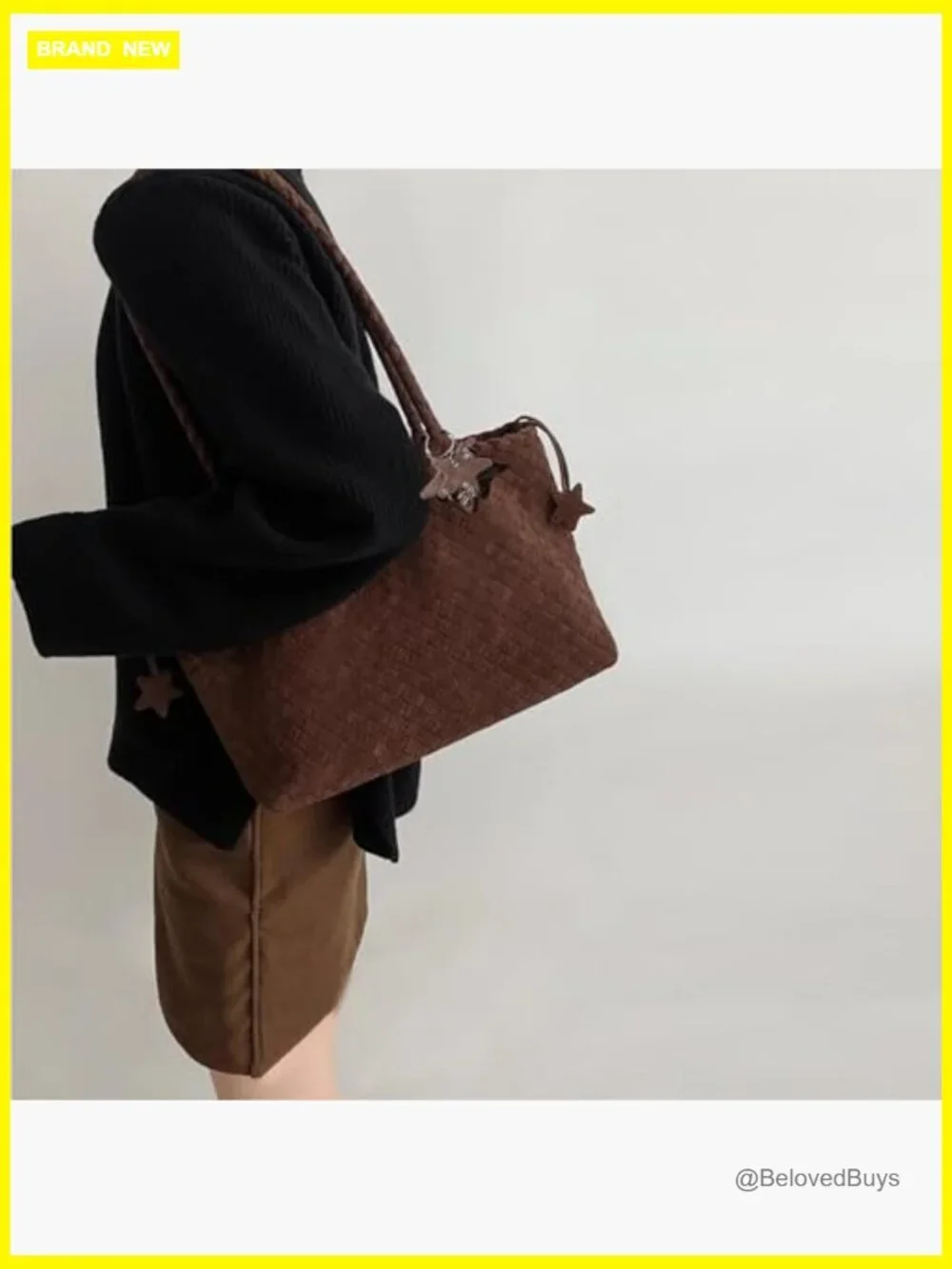 Woven Tote Hobo Bag, Faux Leather Shoulder Handbag with Wallet